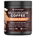 Vita Guard Mushroom Coffee – Lion's Mane, Cordyceps & Reishi 10-Mushroom Instant Blend – Arabica with Coconut Powder – Third-Party Lab Tested, Cafe de Hongos Rich & Smooth Coffee 30 Servings