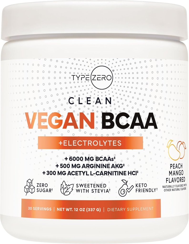 Ultra Clean Vegan BCAA Powder + Electrolytes (Peach Mango 