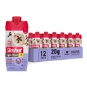 SlimFast Protein Shake s kofeínom, Caramel Macchiato- 20g Protein, Strava Replacement Shakes, High Protein with Low Carb and Low Cukor, 24 Vitamíny a minerály, 12 Počet (Pack of 1)