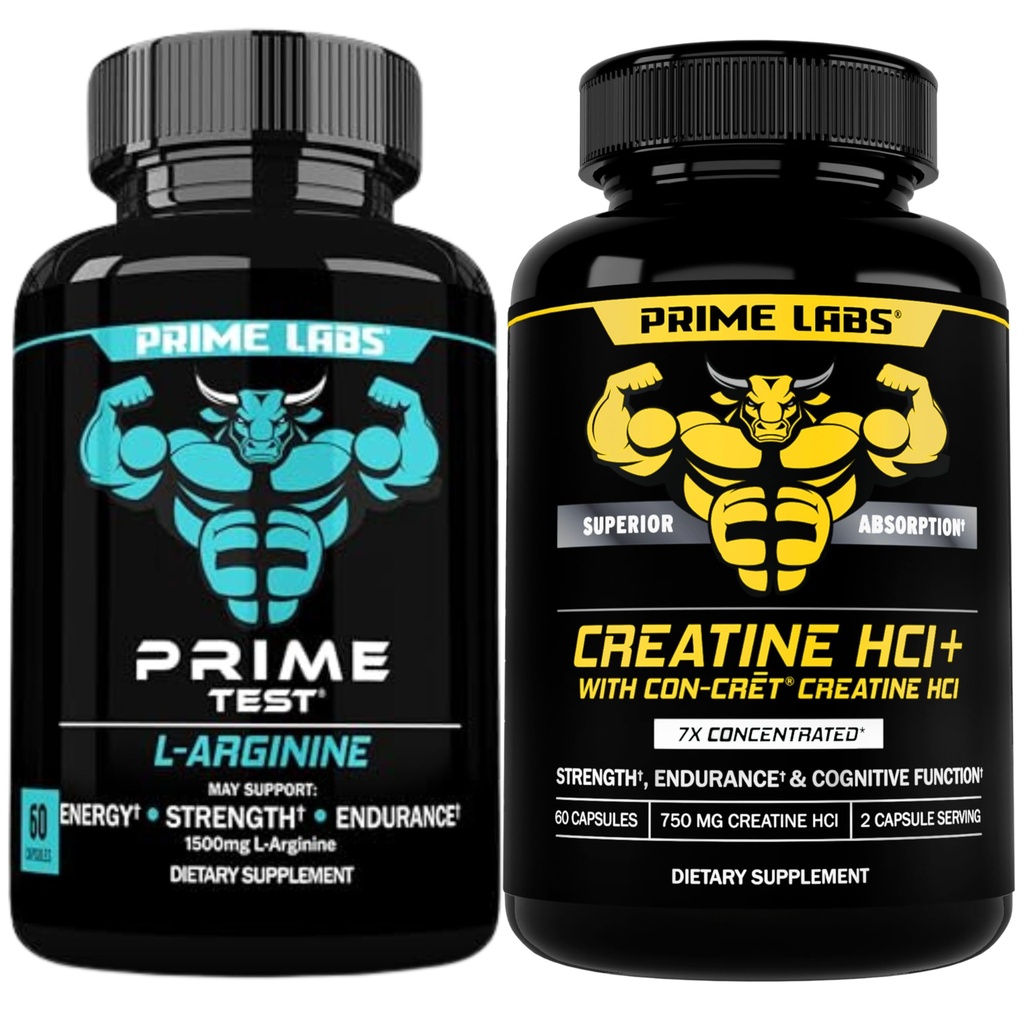 Prime Labs L Arginine (60 ct) + Kapsuly kreatinínu HCl (60 ct)
