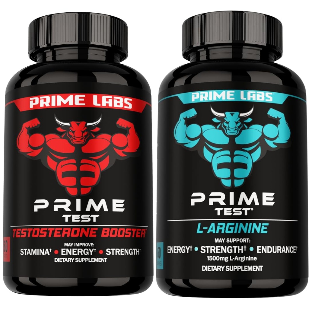 Prime Labs Prime Test Testosterón Booster + L Arginín Kapsuly oxidu dusnatého - 60 Počet Každý