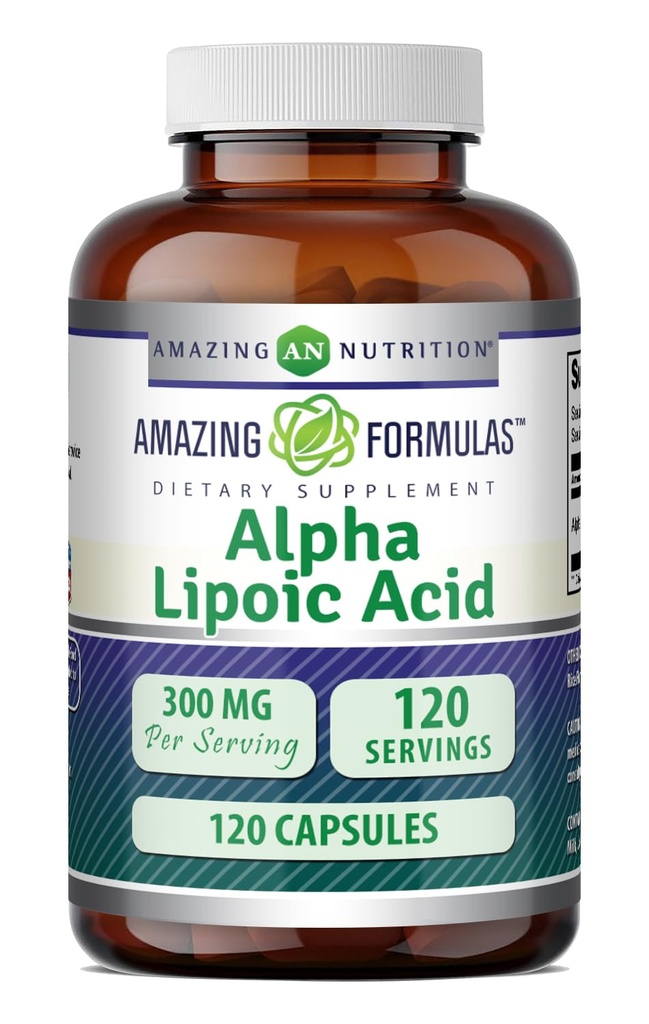 Amazing Formules Alpha Lipoic Acid 300 Mg Capsules Supplement 