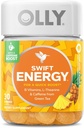 OLLY Swift Energy Gummy, kofeín zo zeleného čaju, B vitamíny, L Theanine, dospelý žuvací doplnok, ananás, 10 Day Supply - 30 Gróf