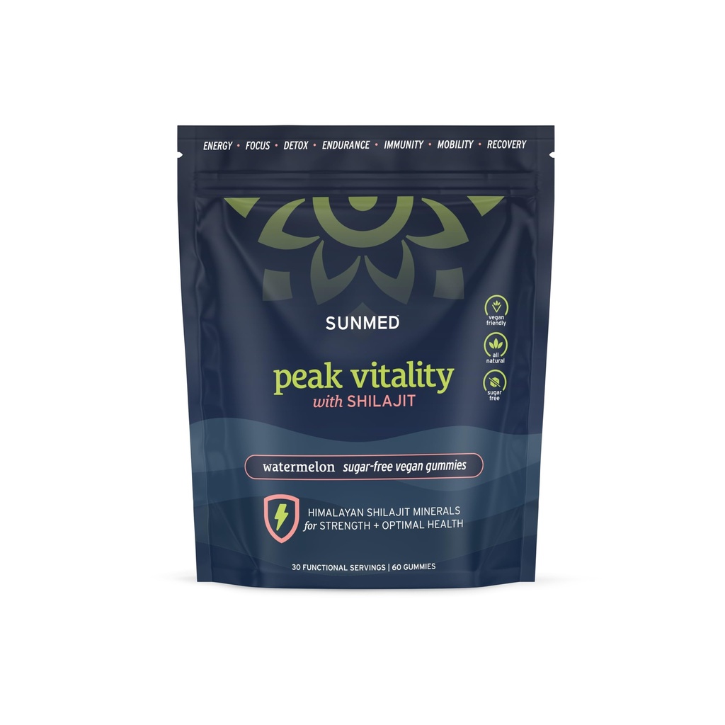 Peak Vitality Himalayan Shilajit Gummies for Strength, Energy & Optimal Health 
