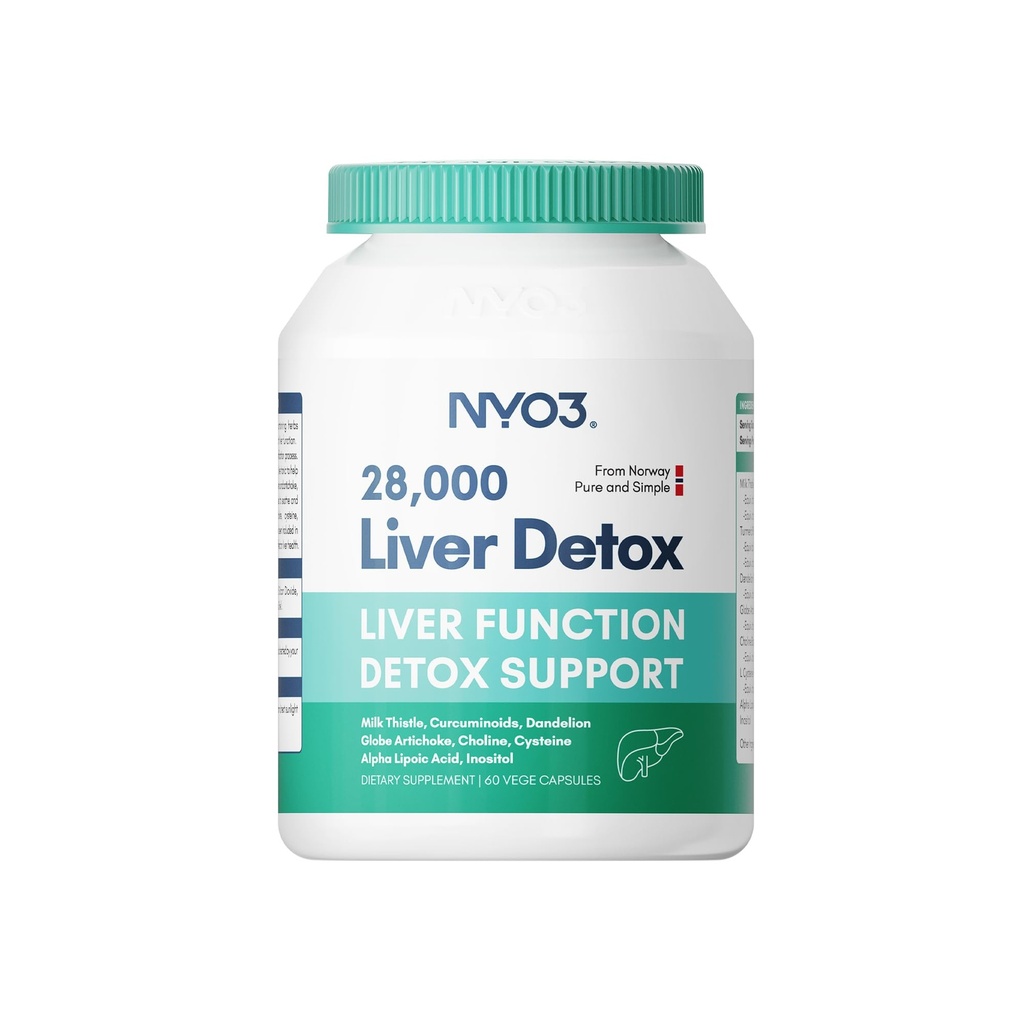 NYO3 Milk Thitle 200mg Liver Detox Supplement with Dandelion Root & Artichoke Extract 
