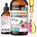 BIO KRAUTER Echinacea kvapky - Prírodná imúnna podpora - Echinacea Tincurt Supplement - Vegan, Alkohol a cukor bez kvapky - 4 Fl.Oz.