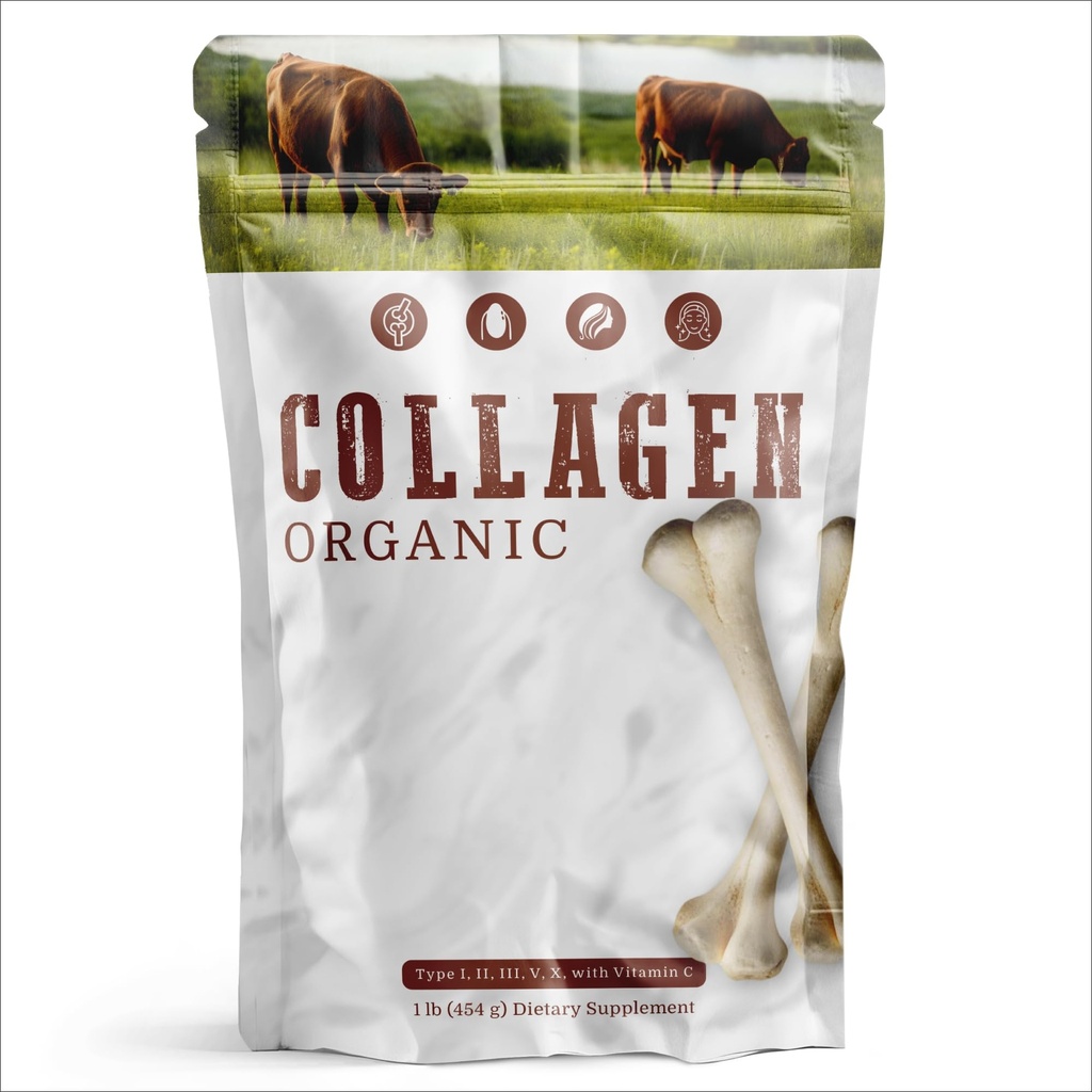Collagen Peptides Powder - Hydrolyzed Collagen Powder with Types I, II, III, V & X - Collagen Supplement with Vitamin C, Hyaluronic Acid & Biotin - Collagen for Women and Men