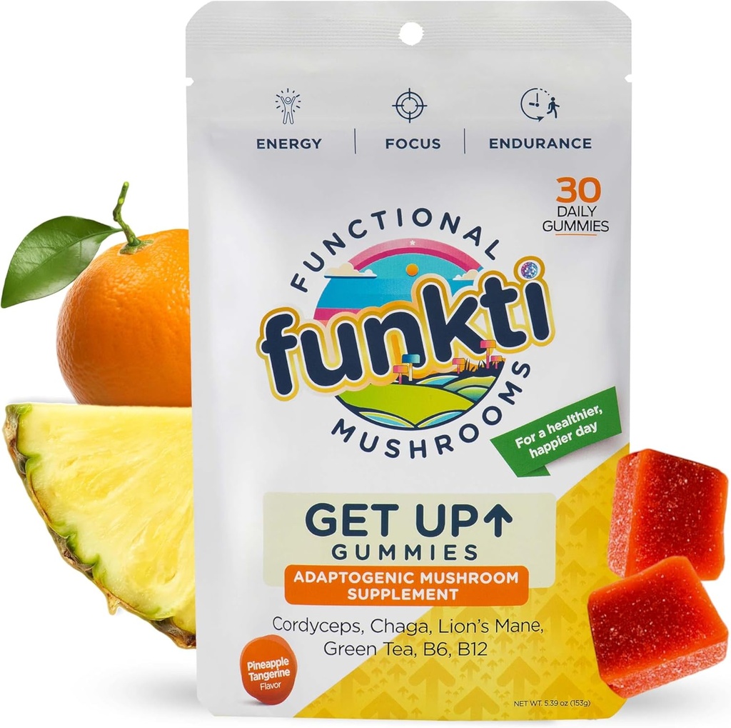 Zameranie Hubové Gummy pre dospelých, Huby Supplement with Cordyceps, Lion