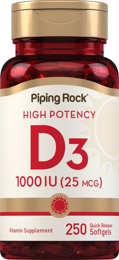Piping Rock vitamín D3 1000IU 