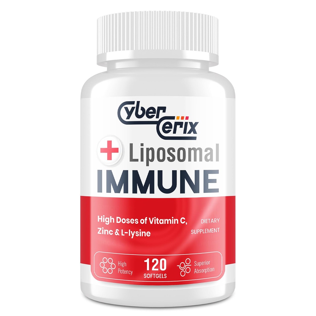 Advanced Lipozomálne Immune Supplement, Complex with L-Lysine 1500mg, Vitamíny, Minerály a bylinné extrakty, Komplexný denný wellness zmes pre mužov a ženy - 120 Kapsule
