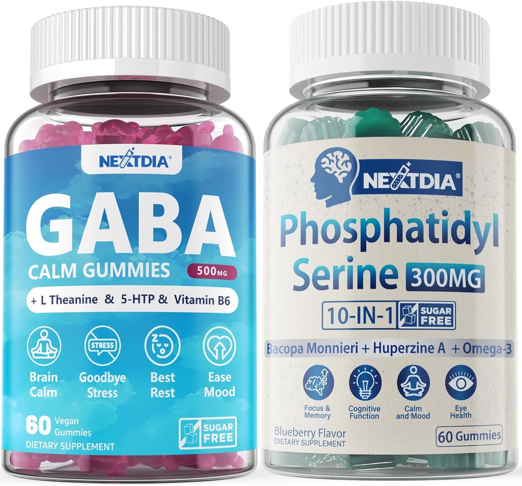 Bundle - Fosfatidylserin Gummies 120 Counts + GABA Gummies 120 Counts