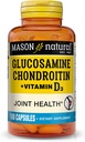 MASON NATURAL Glukozamín Chondroitin Plus vitamín D3 - podporuje zdravie kĺbov a kostí, zlepšenie mobility a flexibility, 160 kapsúl
