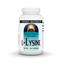 Zdroj Naturals L-Lysine Free Form - Aminokyseliny doplnok podporuje tvorbu energie a kolagén - 100 kapsúl