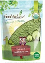 Food to Live Organic Wheatgrass Powder, 2 Pounds — Non-GMO, Whole-Leaf, Raw, Non-Irradiated, Pure, Vegan Superfood, Bulk, Great for Juice, Rich in Fiber, Chlorophyll, Fatty Acids and Minerals