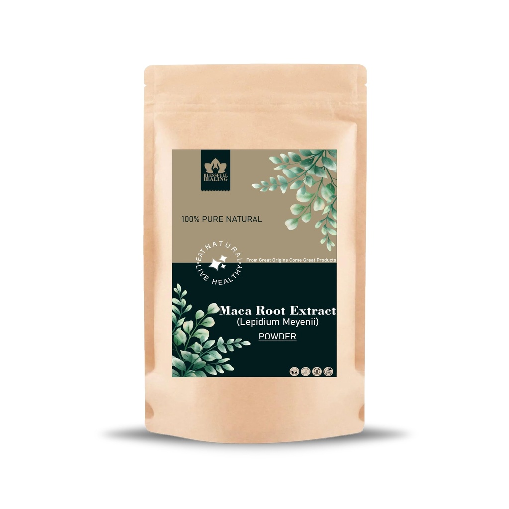 Blessfull Healing Maca Root Extract (Lepidium Meyenii) Powder 100% Pure Natural 200 Gram / 7.05 oz