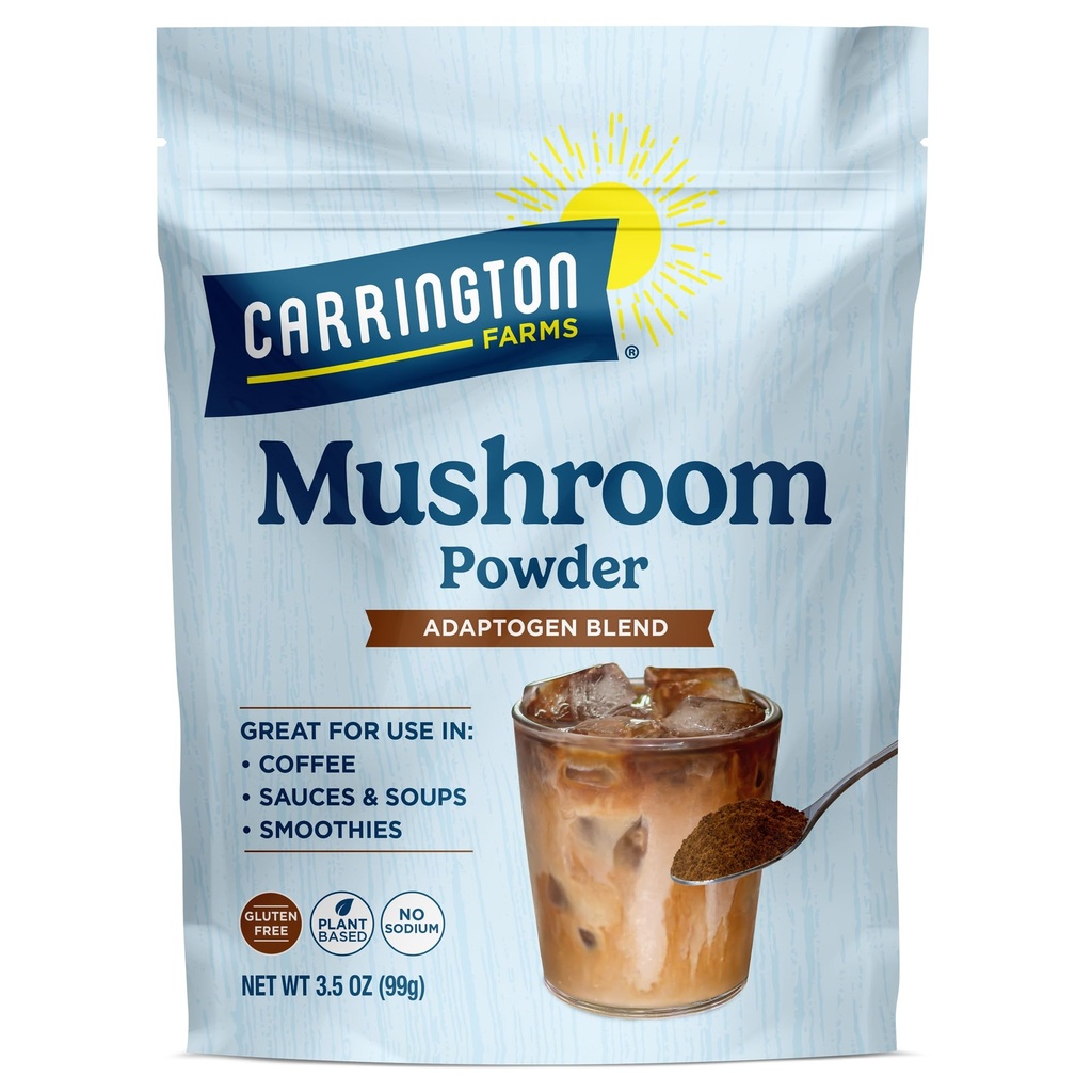 Carrington Farms Mushroom Powder – Wellness Blend of Lion’s Mane, Reishi, & Chaga for Nutrition Boost – Daily Superfood Formula of Adaptogens (3.5 oz) (Pack of 6)