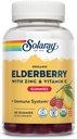 SOLARAY Organic Elderberry Gummies w/Zinc & Vitamín C 