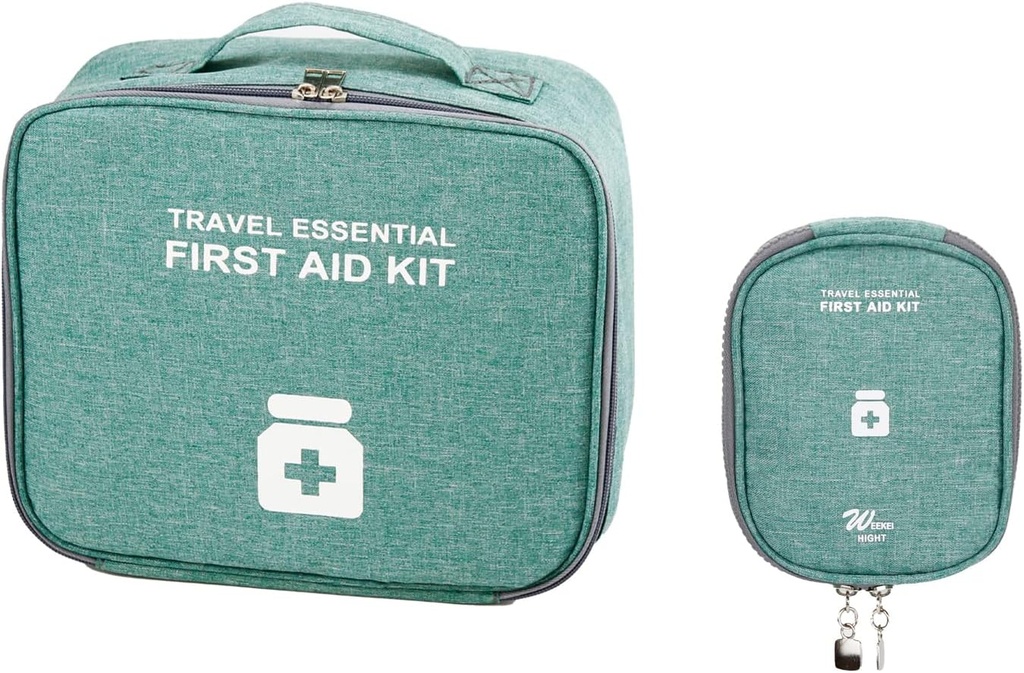 Prázdna prvá pomoc tašky, cestovná lekáreň taška, Lekárske dodávky Organizátor taška, Prenosné súprava pre cestovanie, auto, domov, kemping, Kancelária, Turistika, Outdoor (Cationic Green)