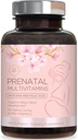 Prenatálne vitamíny pre ženy s kyselinou listovou a DHA, Podpora rozvoja plodu mozgu s folátom a Omega 3's, Multivitamín s vitamínom A, C, D, B6, B12 a železom, doplnok tehotenstva - 120 Softgels