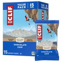 CLIF BAR - Energetické proteínové tyčinky - Chocolate Chip - Vyrobené s organickým Oat - Energetické tyčinky - non-GMO - (15 balení)