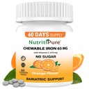 Žuvacie železo 65 mg s vitamínom C 270 mg (pre ženy/mužov) 60 dní Zásobovanie 