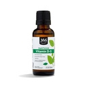 Celý potravinársky trh, vitamín D-3 Tekutá mäta chuť 1000IU, 1 OZ