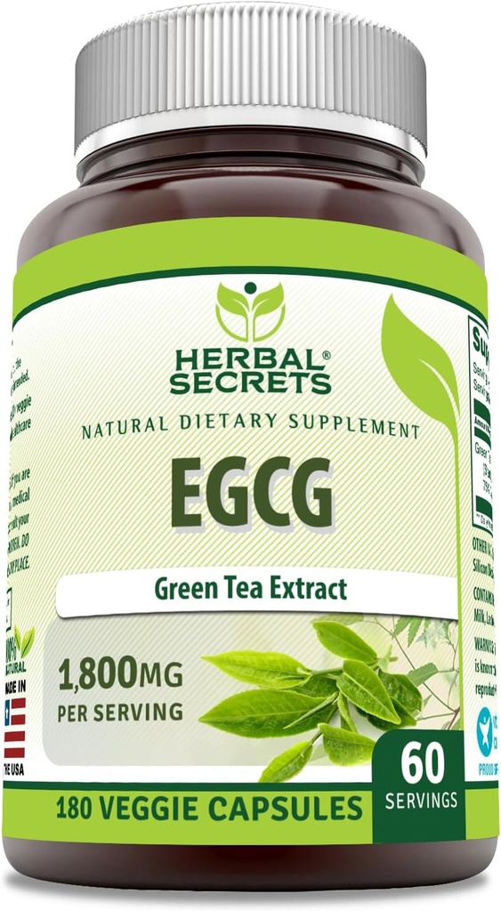 Bylinné tajomstvá EGCG zelený čaj extrakt 1800 Mg Per Serving 