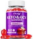 Keto ACV Gummies - 1500mg Apple Cider Ocogar Gummies with Probiotics, B12 and Keto Support, Detox & Cleanse, GMO Free & Vegan - 60 Count...