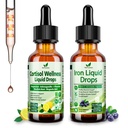 Cortisol Detox + Železo doplnok pre ženy, Muži, Vegan, Non GMO