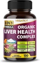 VEGATOT Liver Health Complex Formula **USA Made and Tested** High Potency with TUDCA, Milk Thitle, Repeat Root, Artičok Leaf, Panax Ginseng, Astragalus, Tumeric - Clean & Detox Formula