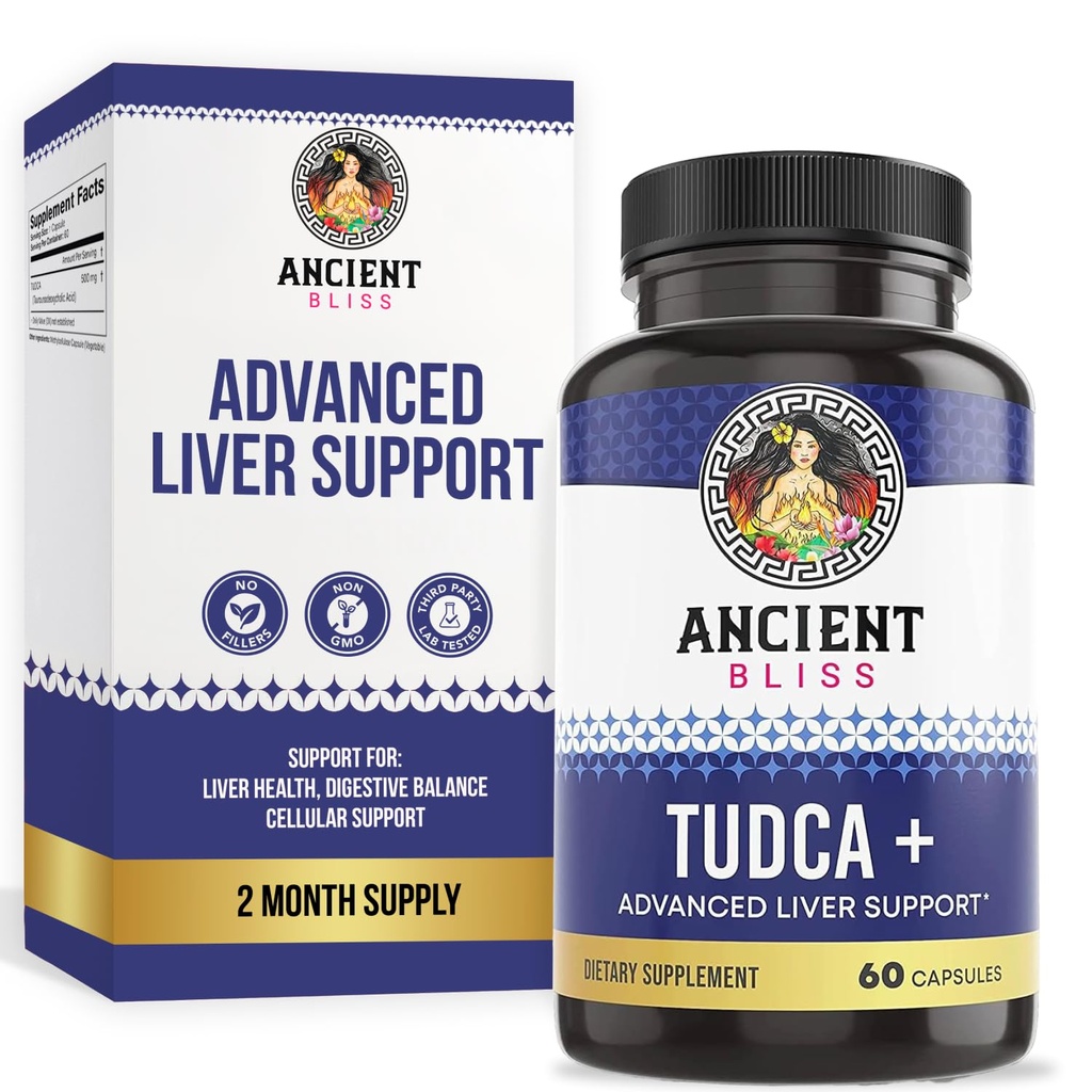 Tudca 500mg, 60 Kapsule (Tauroursodeoxycholic Acid) - Biele soli Pečeň podpora doplnok, Prírodné horké Chuť Vegan Priateľsky, Non GMO, lepok bez kapsúl podľa starovekej blaže