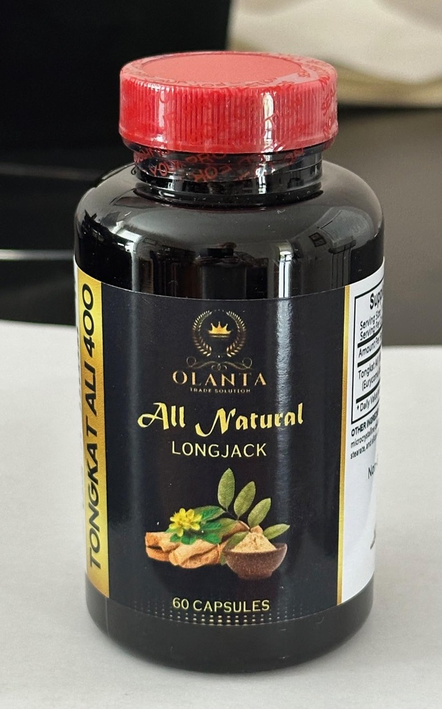 Longjack Tongkat Ali Supplement for Men – 100% Natural Root Extract for Daily Routine Support - Support Wellness Root Capsules - Longjack - 1 Bottle 60 Capsules