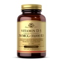 Solgar Vitamín D3 (Cholekalciferol) 250 MCG (10 000 IU), 120 Softgels - Pomáha udržiavať zdravé kosti a zuby - Imunitný systém Podpora - Non GMO, Gluten Free, Dairy Free - 120 Serviv