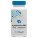 NeuroScience GABA PM Pokojná spánková pomôcka pre dospelých - 400mg L Theanine Supplement with 5 HTP for Brain Support & Magnézium for Sleep - Soothe an Overactive Mind & Racing Thoughts (60 Kapsule)