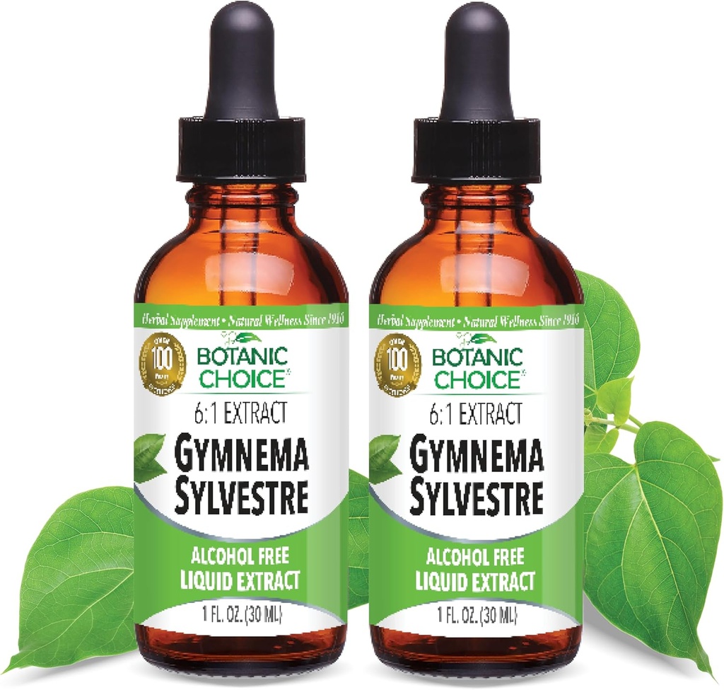 Botanická voľba: Gymnema Sylvestre Liquid Extract - alkohol a lepidlo bez, Non-GMO, 1 oz 2 balenie