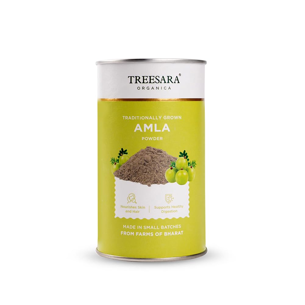 Organic Amla (Indian Gooseberry) Powder Rich in Vitamin C, Calcium, Iron and Amino Acids | Boosts Immunity Metabolism and Repair Damage Hair & Skin Care (5.2 Ounce)