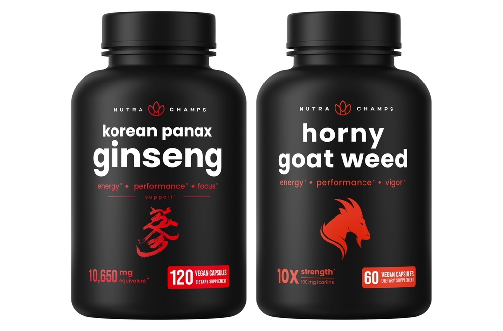 NutraChamps kórejský ženšen a rohatý kozí burina