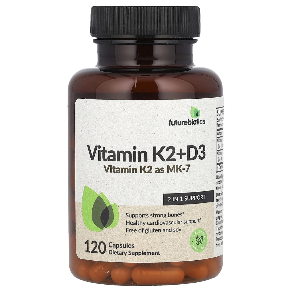 Futurebiotiká Vitamín K2 + D3, 120 kapsúl