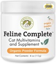 Kompletné organické Pet Organics Feline Pumpkin - 4 Oz - Multivitamínový a probiotický prášok pre mačky - Natural Cat Food & Digestive Support