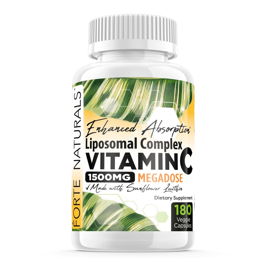 Vysoká dávka Vitamín C 1500mg Lipozomálny komplex doplnok so slnečnicovým lecitínom Kapsule Doplnky Upchaté mlieko Slnečnica Lecitín 180 Kapsule Oslava Vitamíny