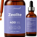 Zeolite Clinoptilolite Drops, 400mg Per Serving, Liquid Mineral Supplement, Humic & Fulvic Complex, Lab Tested Vegetarian GMP Certified, Alcohol Free Sugar Free Lemon Flavor, USA Formulated
