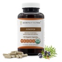 Tajomstvá 120 kapsúl Tribe Juniper, 1000 mg, USDA Organic Juniper (Juniperus communis) Sušený Berry (120 kapsúl)