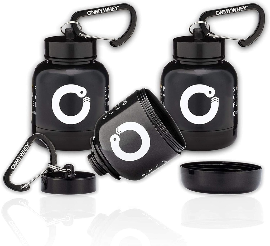 Onmywey - Prenosný proteín a doplnok prášok Funnel Key-Chain - Moderné 3-Pack