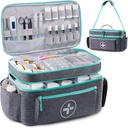 BAGSFY Travel Medicine Organizátor tašky, Medical Bag Prázdne, Pilulka Fľaša Organizátor pre domácnosť, Veľké skladovanie liekov, Cestovanie Prípad prvej pomoci Kit tašky Prázdne, Núdzové Kit.