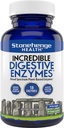 Stonehenge Health Neuveriteľné tráviace enzýmy - 18 Rastlinné enzýmy - lipáza, Laktáza, Proteáza, Amyláza, Hypromelóza pre plyn, Bloating, Únava (1)