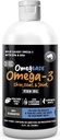 Omegeáza Rybí olej pre psy a mačky - Najjemnejšie pre domáce zvieratá Omega 3 pre mačky a psy - Supplement for Skin & Coat, Svrbenie, Shedding, Joints & Immune Health - 100% Pure Omega Fish Oil with EPA & DHA (32 oz)