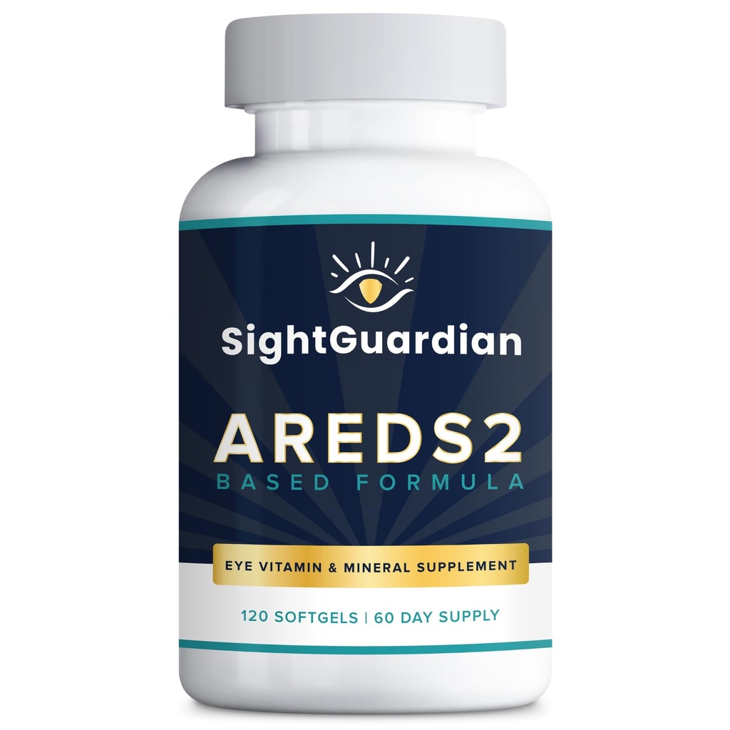 AREDS2 Based Eye Vitamínov Mineral Supplement (120 ct. 60 Day Supplement) - AREDS2 Based Supplement for Eyes - Low Zinc Formula - Eye Vision Supplement and Vitamín