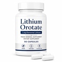 Lithium Orotate 1mg, Lithium Supplements, Low-Dose Trace Mineral, 90 Count | Non-GMO, Gluten-Free, Vegetarian, Low-Dose Formula, Easy Daily Capsules
