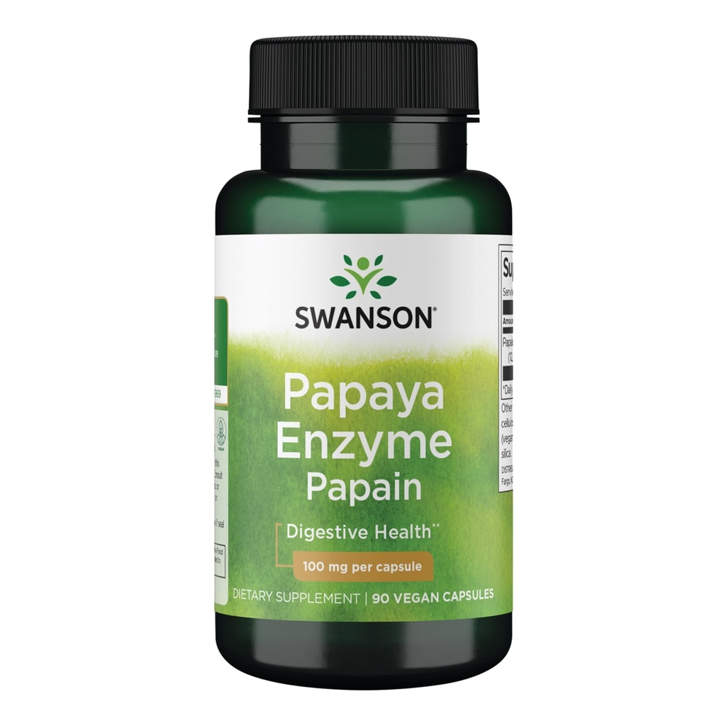 Swanson Papain Papain Enzyme 100 Milligrams 90 Veg kapsuly