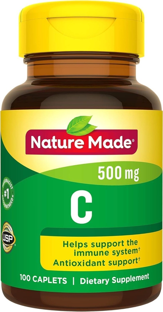 Príroda Vitamín C 500 mg Caplets 100 Ct